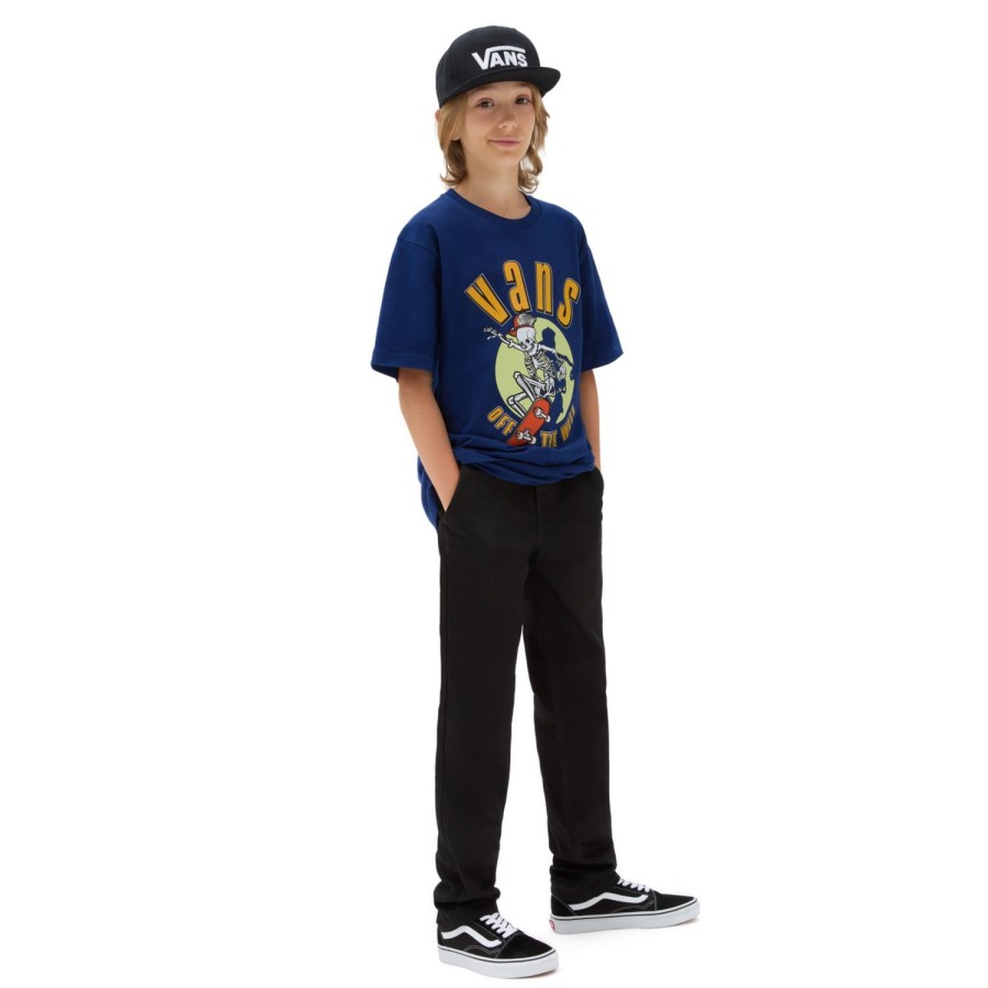 Kinder VANS Jungen-Bekleidung (8-14+) | Jungen Spotlight Skeleton T-Shirt (8-14 Jahre) Blau