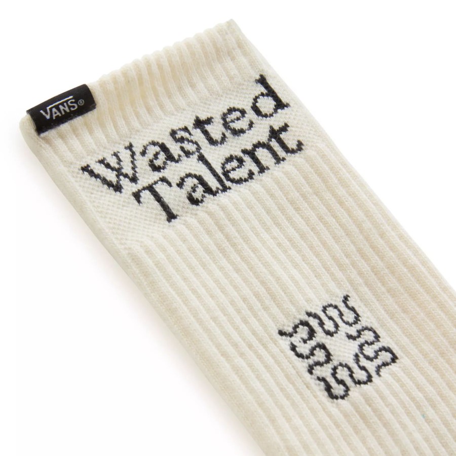 Herren VANS Socken | Vans X Wasted Talent Check Crew Socken (1 Paar) Weis