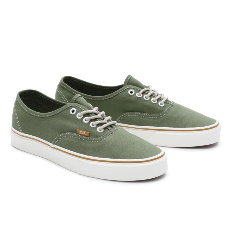 Herren VANS Low-Top-Schuhe | Authentic Embroidered Check Schuhe Grun