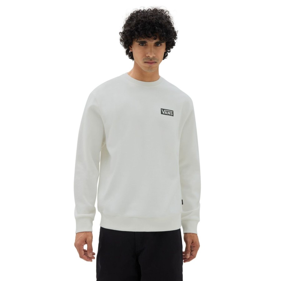 Herren VANS Kapuzenpullover & Sweatshirts | Locker Geschnittenes Sweatshirt Mit Rundhalsausschnitt Weis