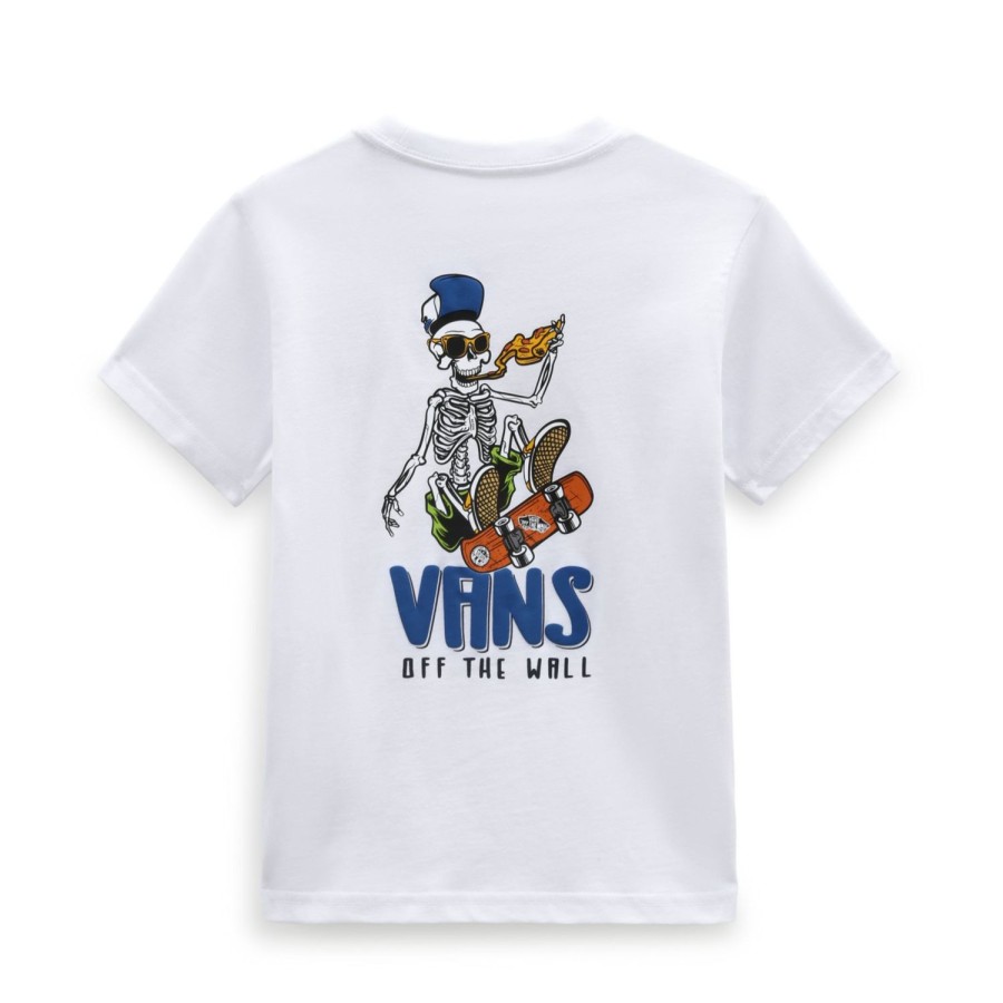 Kinder VANS Kleinkind-Bekleidung (2-8 Jahre) | Kleine Kinder Skull Slice T-Shirt (2-8 Jahre) Weis