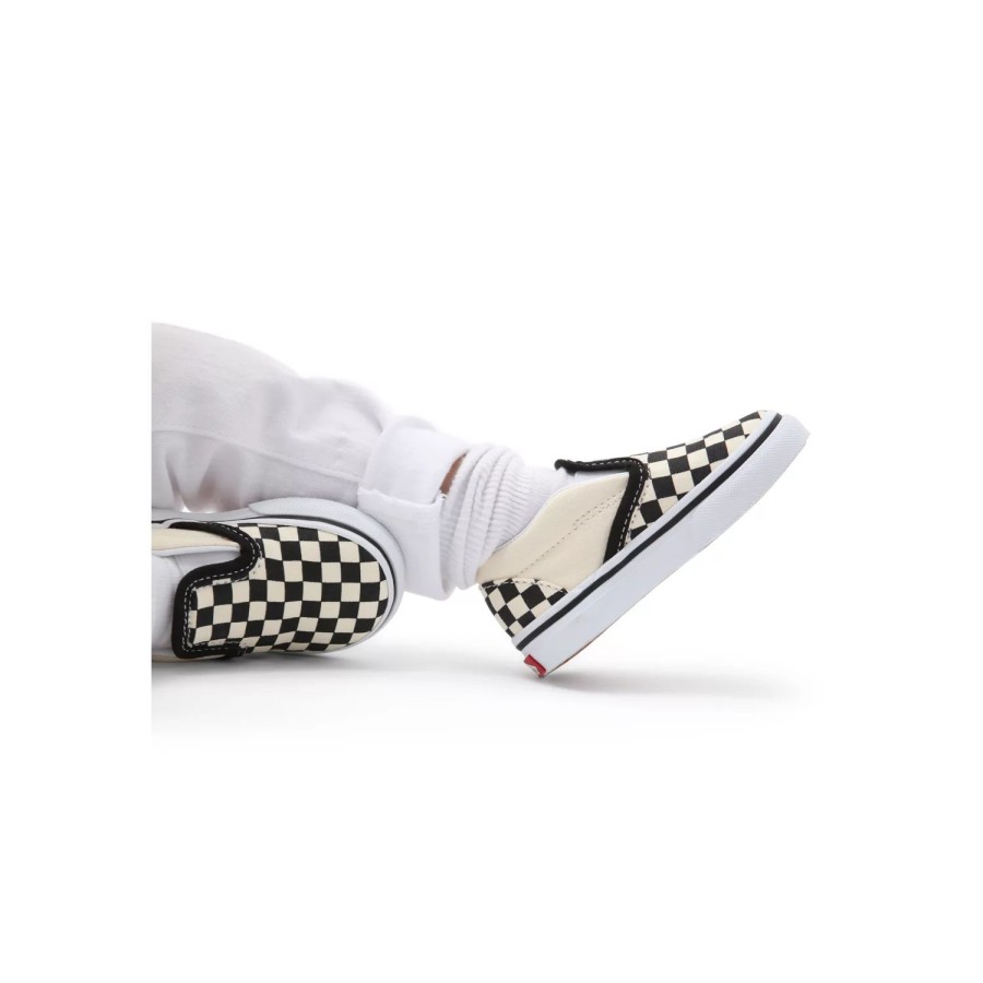 Kinder VANS Kleinkinder-Schuhe (1-4 Jahre) | Kleinkinder Checkerboardslip-On Schuhe (1-4 Jahre) Schwarz, Weis