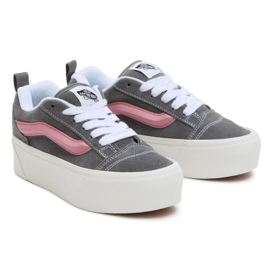 Damen VANS Plateauschuhe | Knu Stack Schuhe Grau