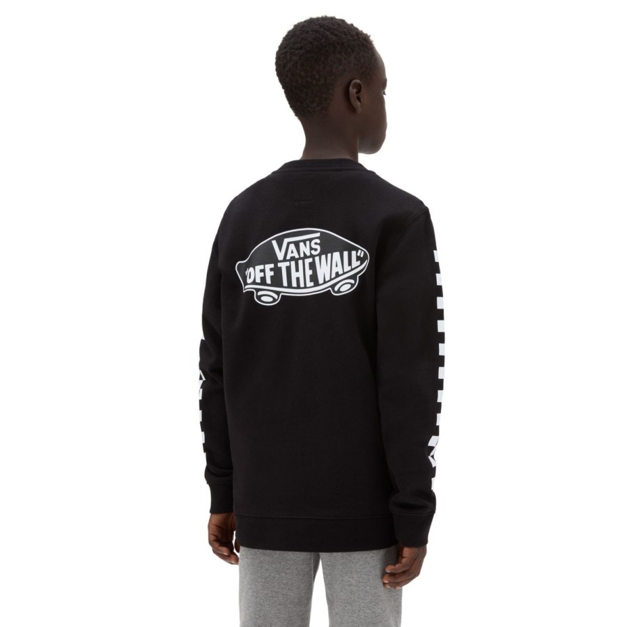 Kinder VANS Jungen-Bekleidung (8-14+) | Jungen Exposition Check Crew Sweatshirt (8-14 Jahre) Schwarz