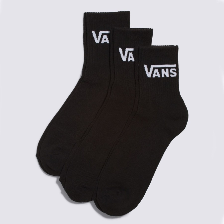 Herren VANS Socken | Klassische Half Crew Socken (3 Paar) Schwarz