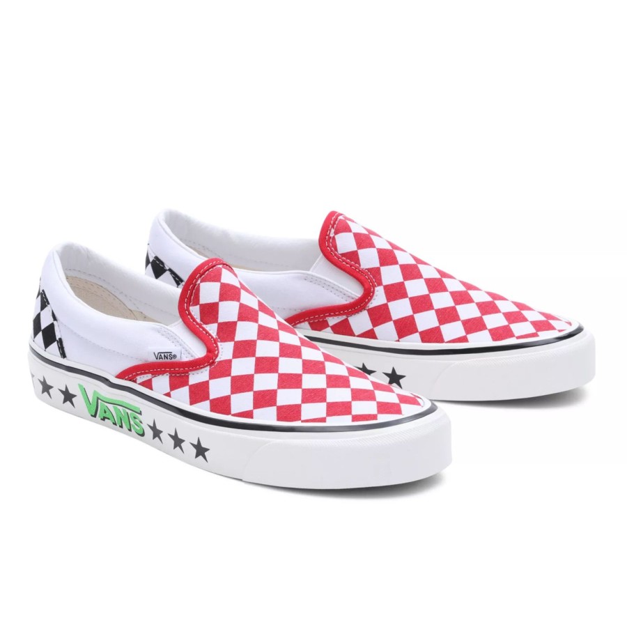 Herren VANS Slip-On-Schuhe | Diamond Check Classic Slip-On 98 Dx Schuhe Rot