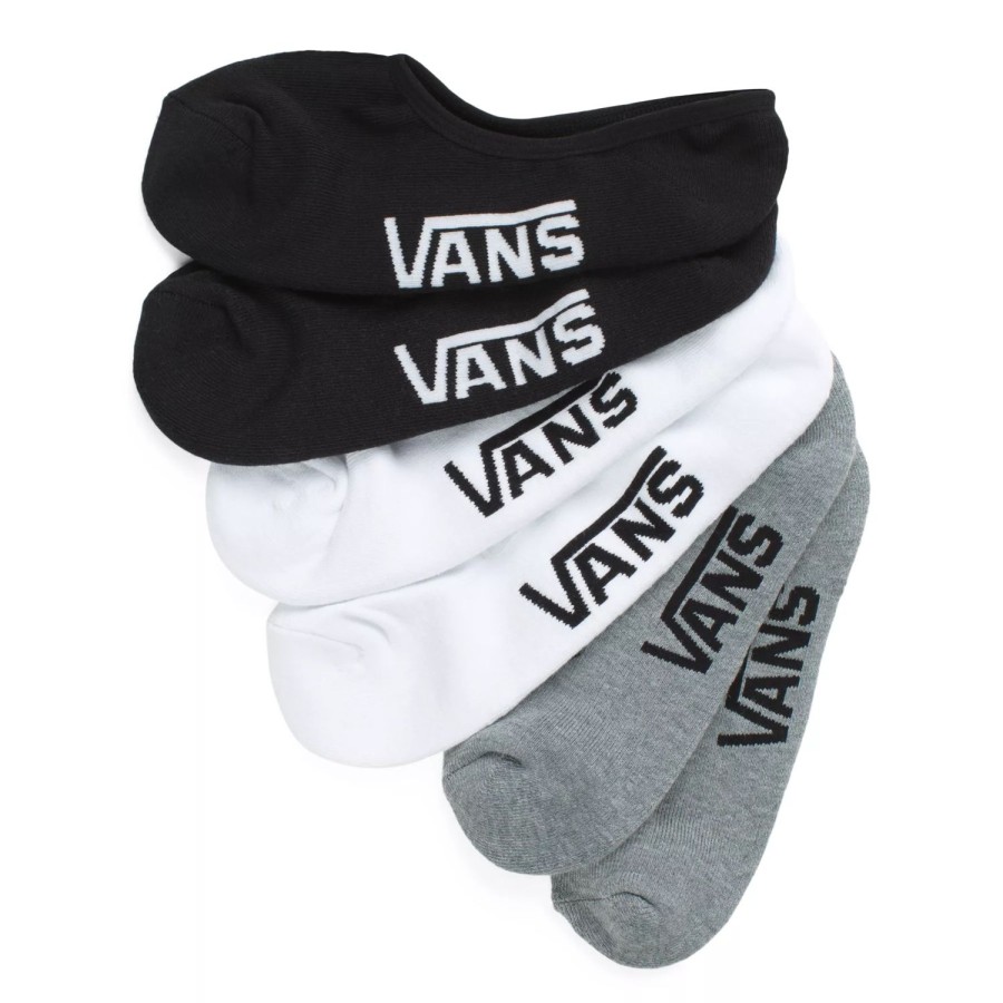 Herren VANS Socken | Classic Super No Show 42,5-47 (3 Paar) Schwarz, Grau