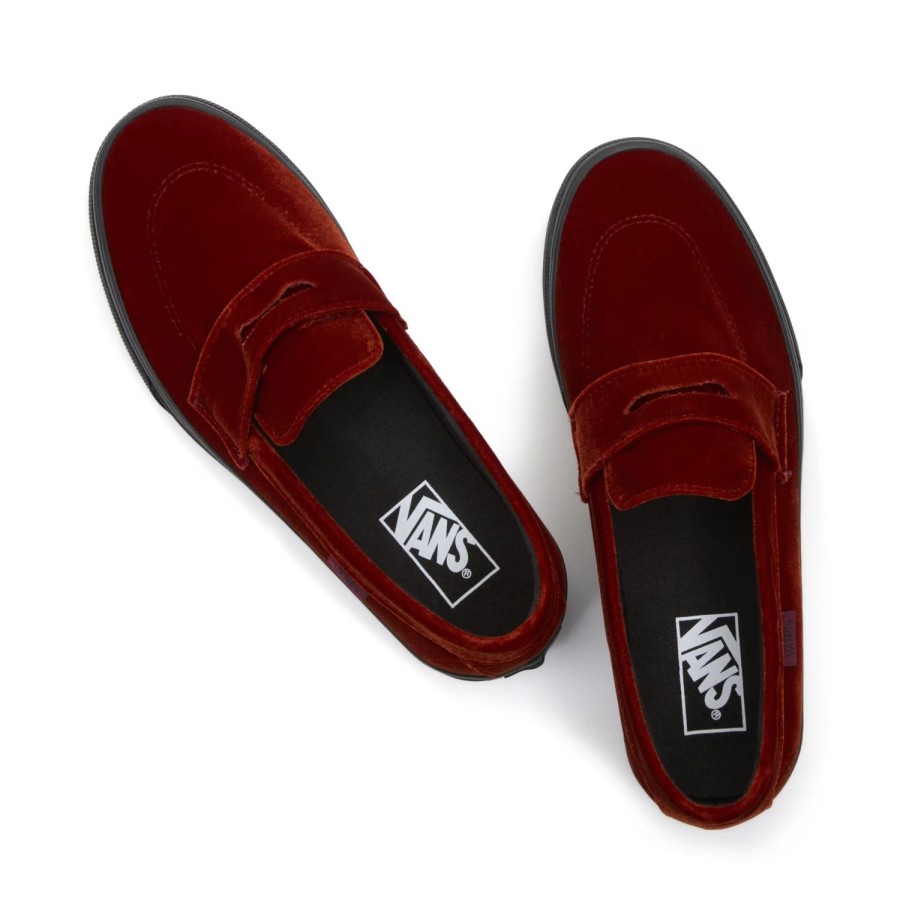 Herren VANS Slip-On-Schuhe | Style 53 Samtschuhe Rot