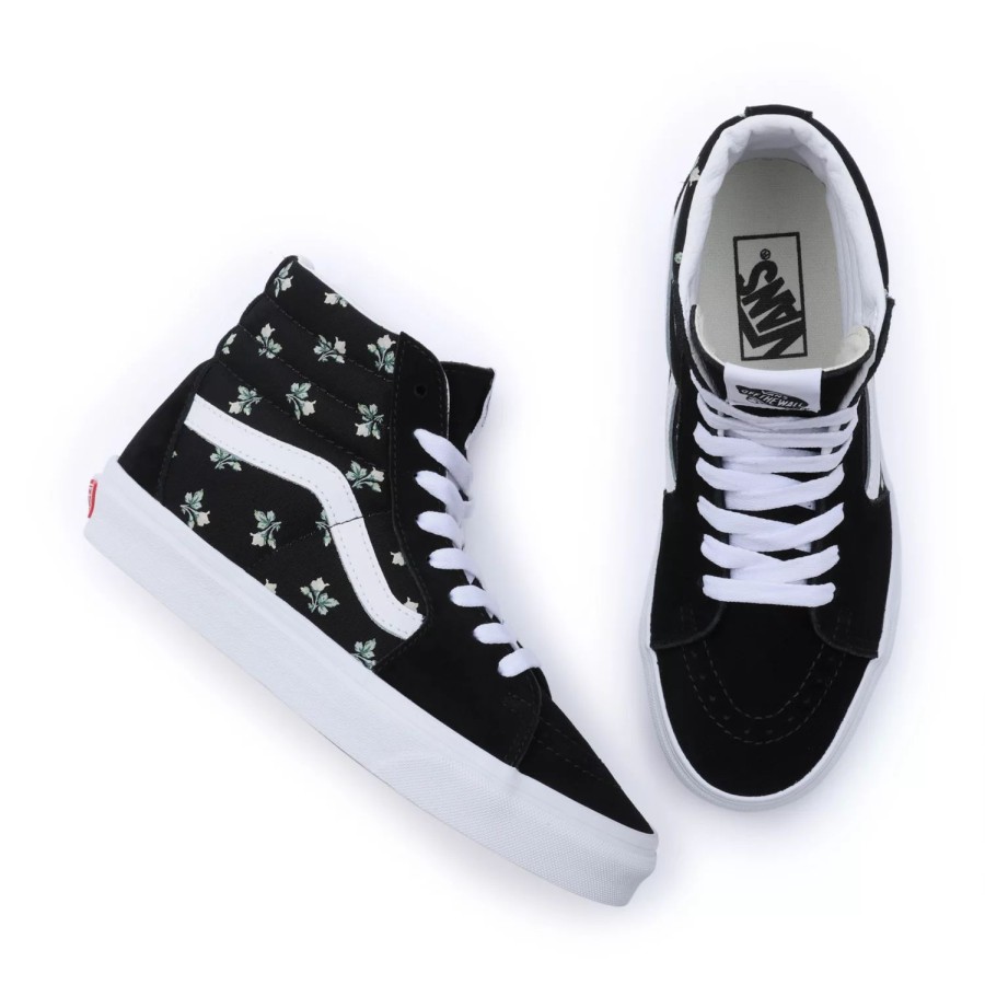 Damen VANS High-Top-Schuhe | Floral Sk8-Hi Schuhe Schwarz