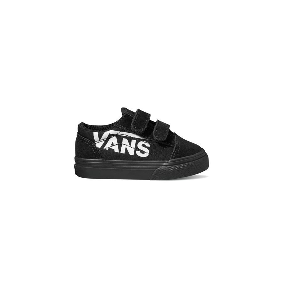 Kinder VANS Kleinkinder-Schuhe (1-4 Jahre) | Kleinkinder Logo Old Skool Schuhe Mit Klettverschluss (1-4 Jahre) Schwarz