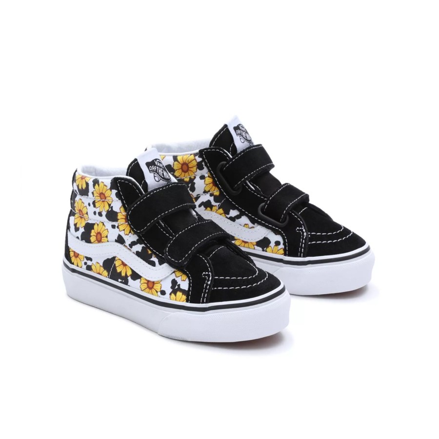 Kinder VANS Easy On, Easy Off | Kleinkinder Cow Floral Sk8-Mid Reissue Schuhe Mit Klettverschluss (1-4 Jahre) Multicolour