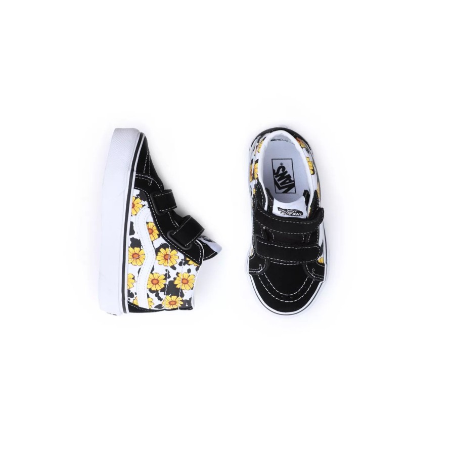 Kinder VANS Easy On, Easy Off | Kleinkinder Cow Floral Sk8-Mid Reissue Schuhe Mit Klettverschluss (1-4 Jahre) Multicolour