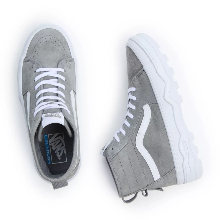 Damen VANS Plateauschuhe | Sentry Sk8-Hi Schuhe Grau