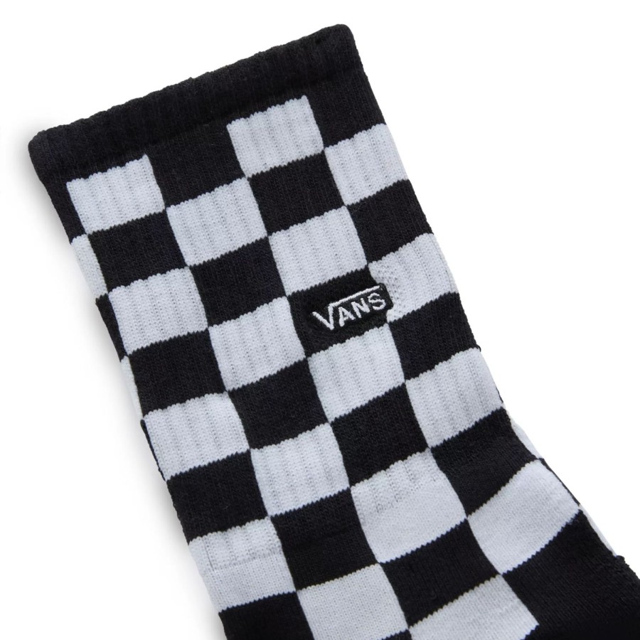 Kinder VANS Socken | Kinder Vans Classic Check Crew Socken (1 Paar) Schwarz