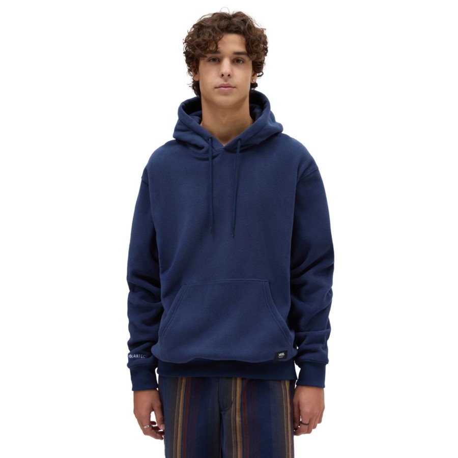 Herren VANS Kapuzenpullover & Sweatshirts | Polartec Loose Hoodie Blau