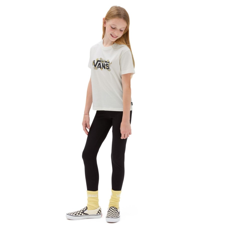 Kinder VANS Madchen-Bekleidung (8-14+) | Madchen Trippy Floral Crew T-Shirt (8-14 Jahre) Weis