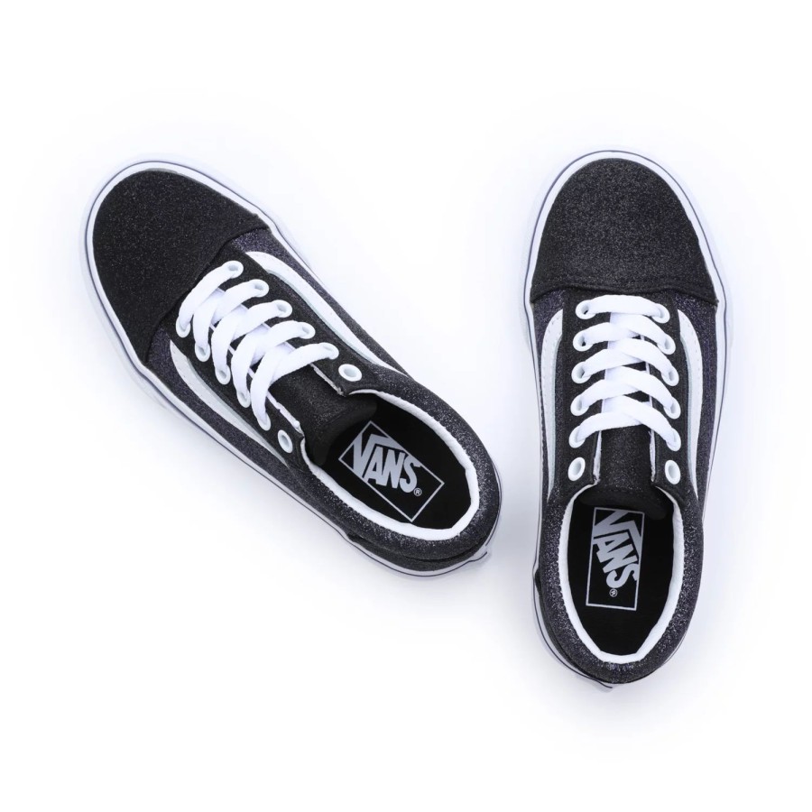 Kinder VANS Kinderschuhe (4-8 Jahre) | Kinder 2-Tone Glitter Old Skool Schuhe (4-8 Jahre) Schwarz