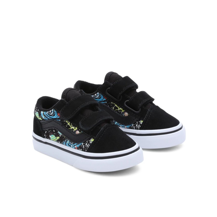 Kinder VANS Kleinkinder-Schuhe (1-4 Jahre) | Kleinkinder Old Skool Schuhe Mit Klettverschluss (1-4 Jahre) Schwarz