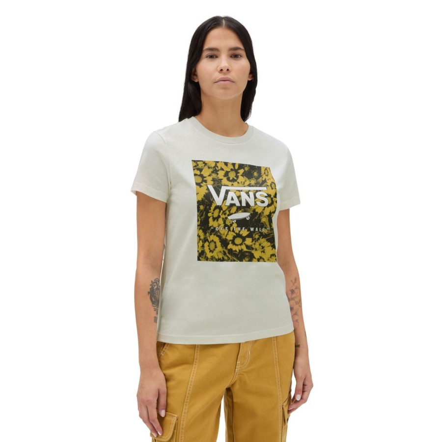 Damen VANS T-Shirts & Oberteile | Warped Floral Boyfriend Fit T-Shirt Weis