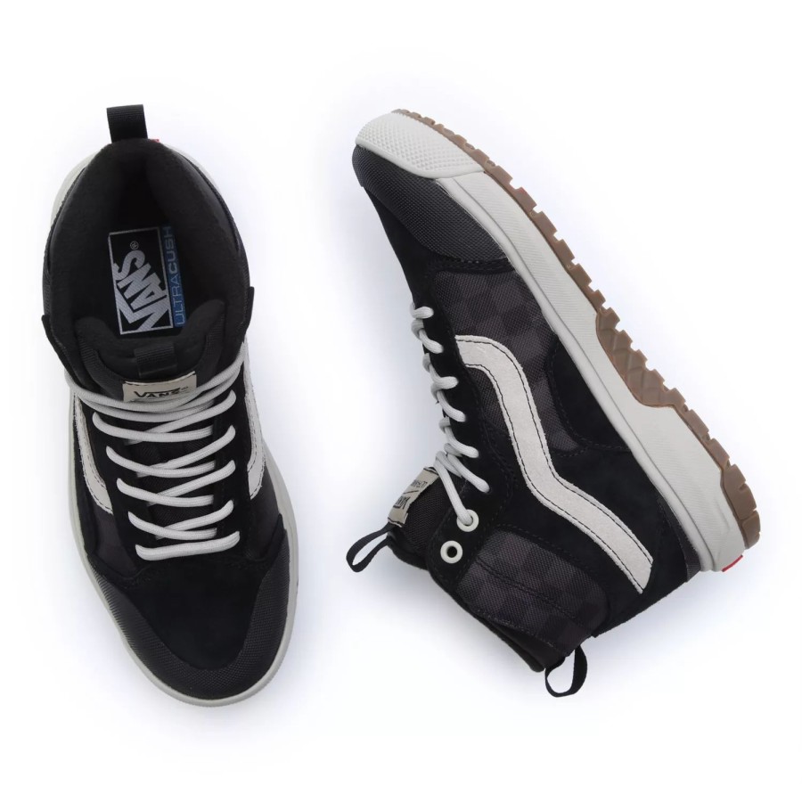 Damen VANS Ultrarange Schuhe | Tonal Checkerboard Ultrarange Exo Hi Mte-1 Schuhe Schwarz