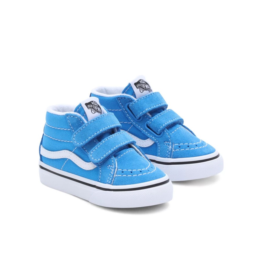 Kinder VANS Easy On, Easy Off | Kleinkinder Color Theory Sk8-Mid Reissue Schuhe Mit Klettverschluss (1-4 Jahre) Blau