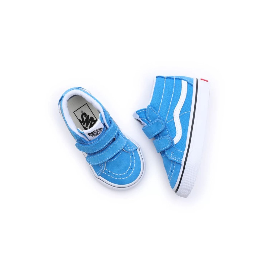 Kinder VANS Easy On, Easy Off | Kleinkinder Color Theory Sk8-Mid Reissue Schuhe Mit Klettverschluss (1-4 Jahre) Blau