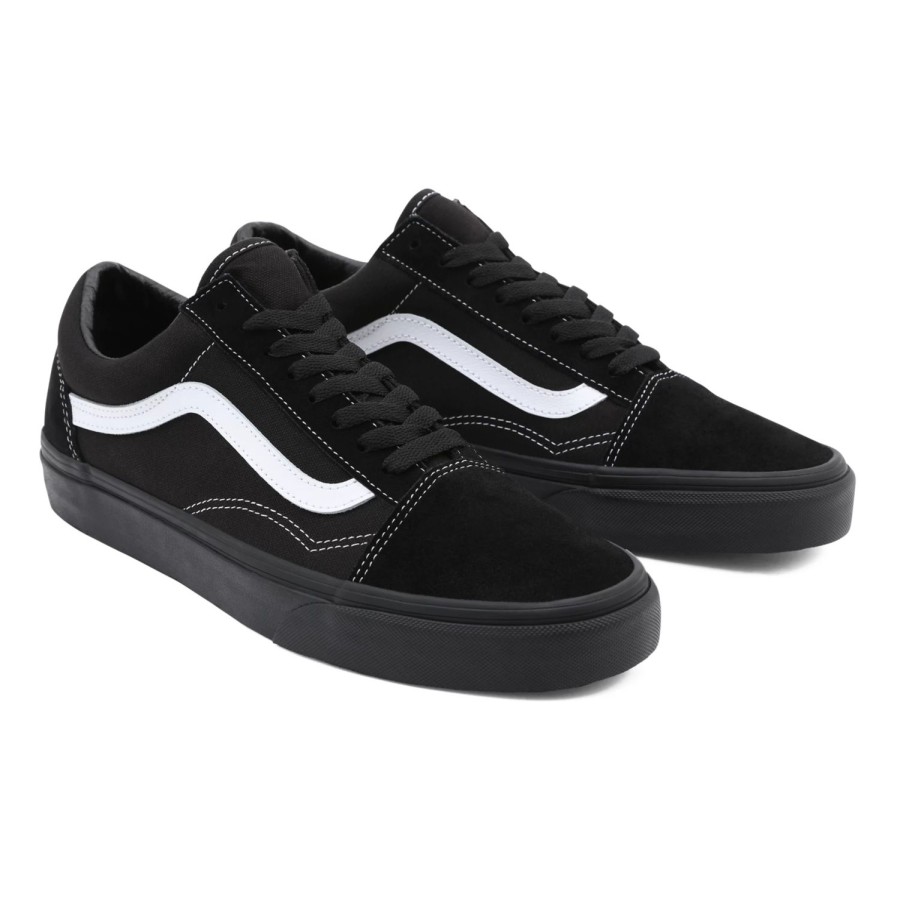 Damen VANS Low-Top Sneaker | Wildleder/Canvas Old Skool Schuhe Schwarz