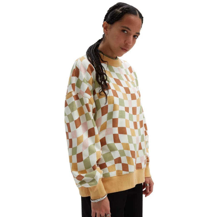 Damen VANS Kapuzenpullover & Pullover | Club Slouchy Crew Sweatshirt Gelb