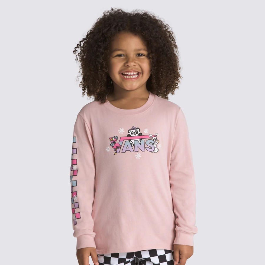 Kinder VANS Kleinkind-Bekleidung (2-8 Jahre) | Let It Snow Langarmshirt Fur Kinder (2-8 Jahre) Rosa