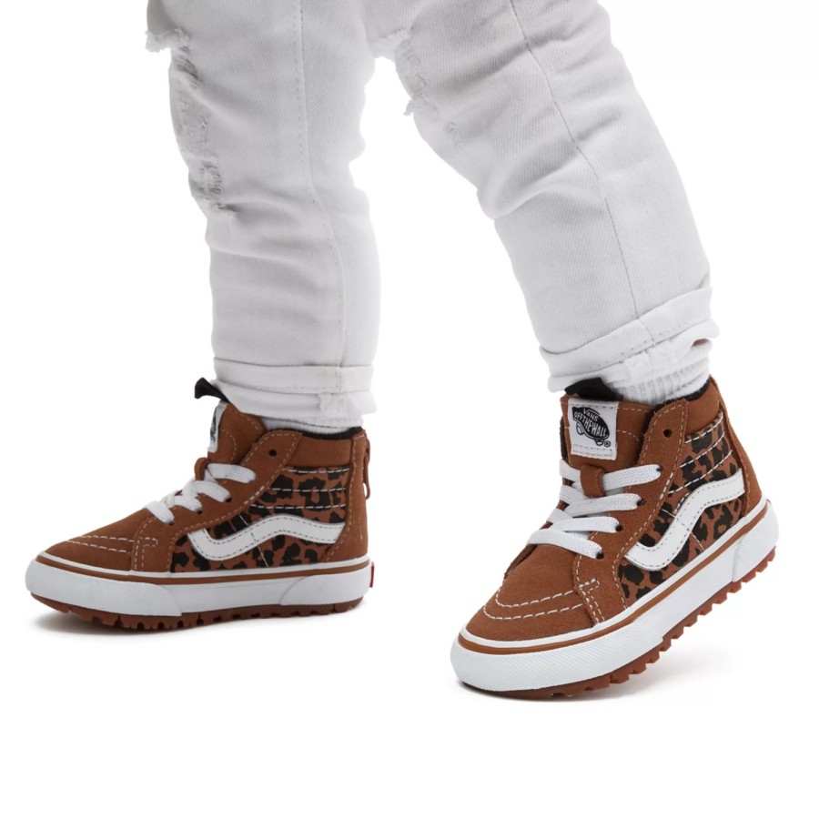 Kinder VANS Easy On, Easy Off | Kleinkinder Sk8-Hi Zip Mte-1 Schuhe (1-4 Jahre) Braun