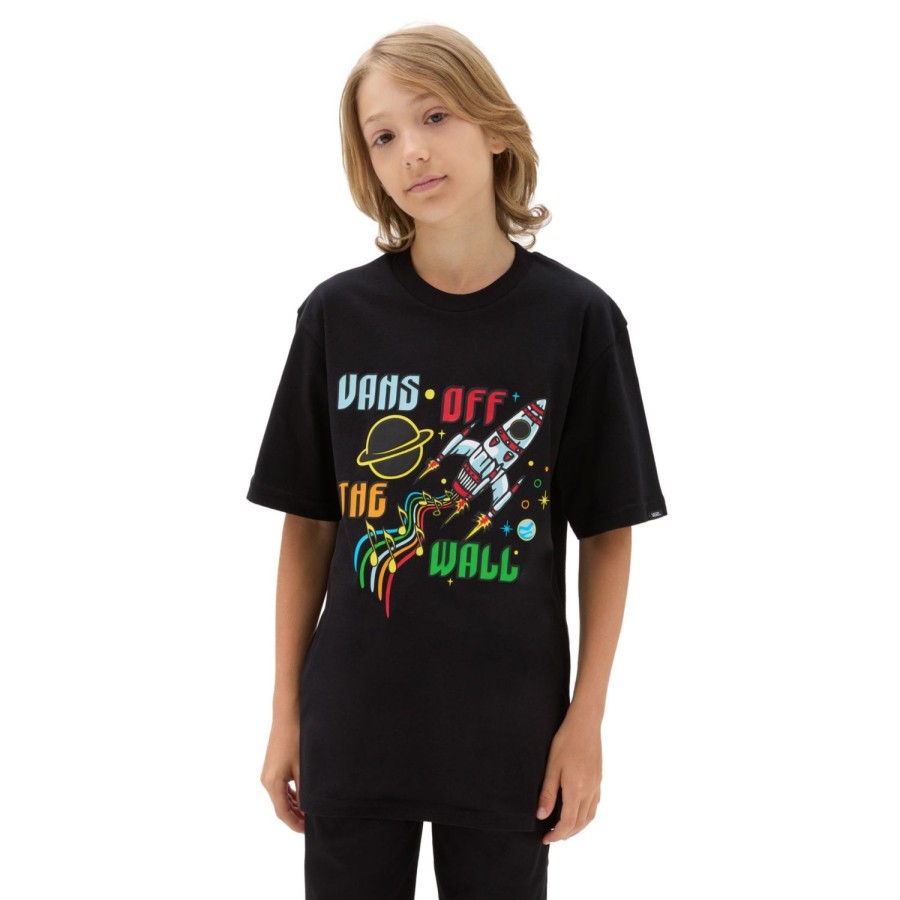 Kinder VANS Jungen-Bekleidung (8-14+) | Jungen Dj Rocket Jam T-Shirt (8-14 Jahre) Schwarz