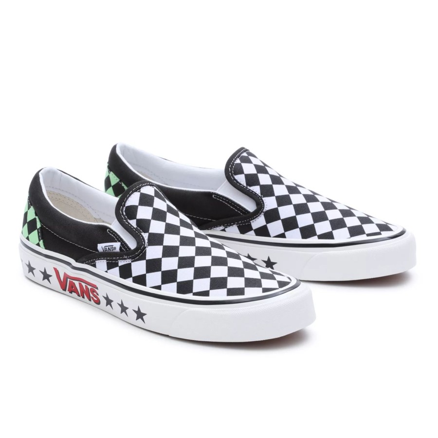 Herren VANS Slip-On-Schuhe | Diamond Check Classic Slip-On 98 Dx Schuhe Schwarz