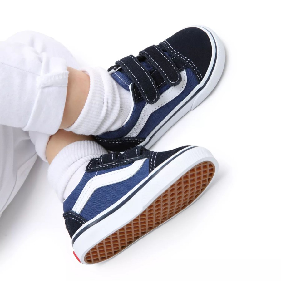 Kinder VANS Classics | Kleinkinder Old Skool Schuhe Mit Klettverschluss (1-4 Jahre) Blau