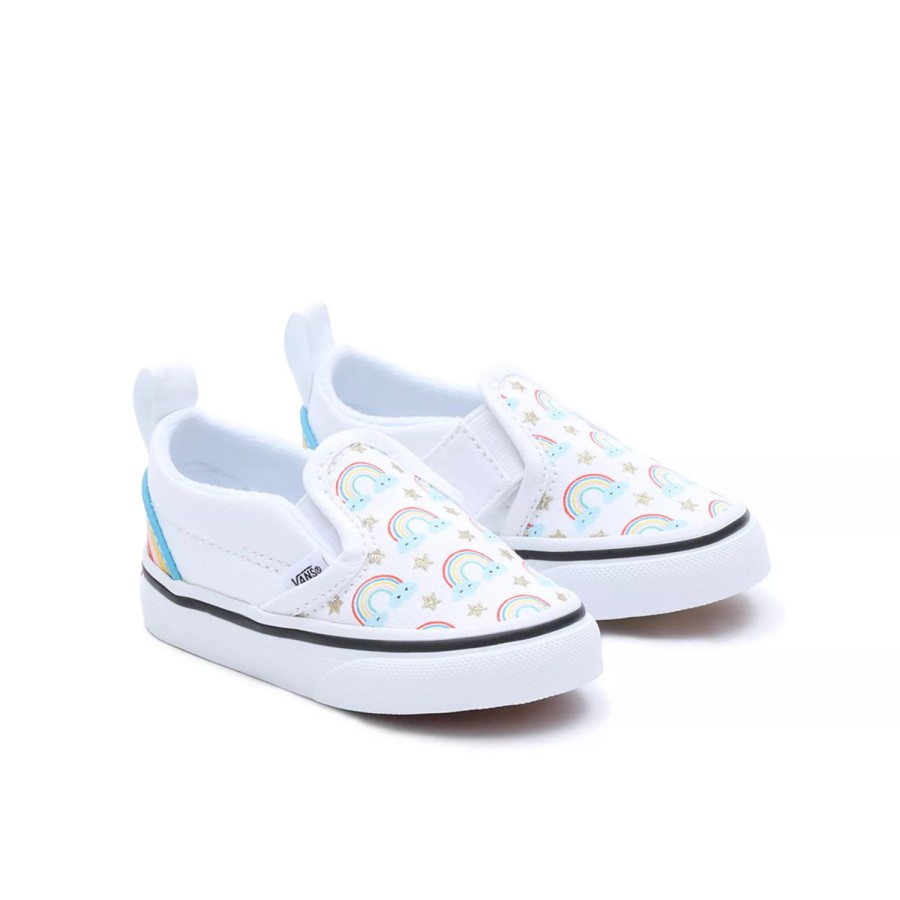 Kinder VANS Kleinkinder-Schuhe (1-4 Jahre) | Kleinkinder Slip-On Mit Klettverschluss (1-4 Jahre) Weis