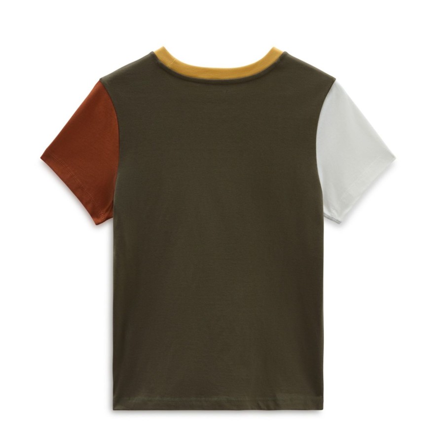 Damen VANS T-Shirts & Oberteile | Colorblock Rundhals-T-Shirt Grun