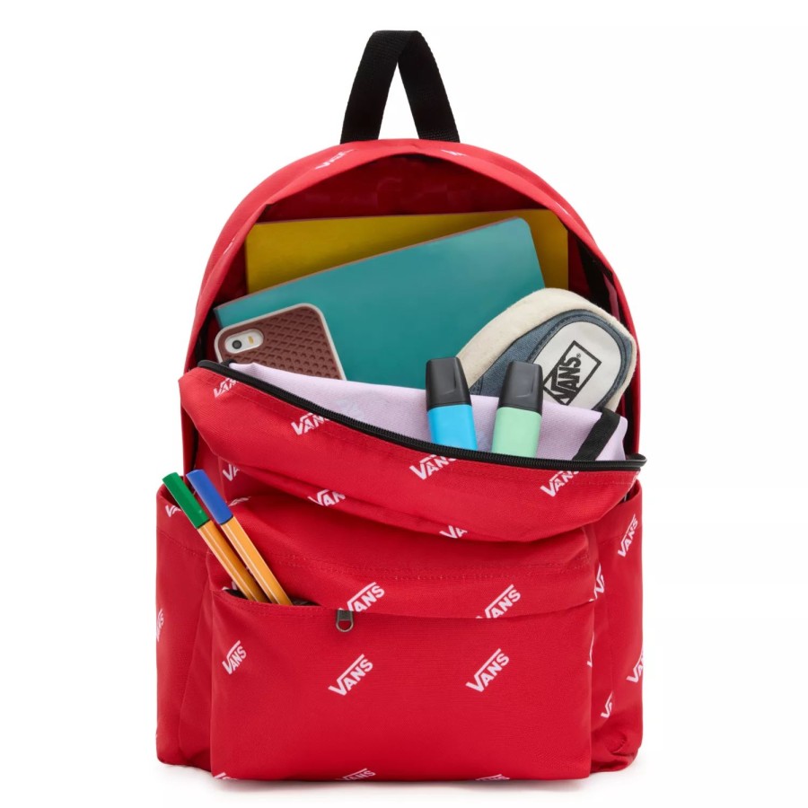 Kinder VANS Taschen & Rucksacke | Kinder New Skool Rucksack Rot