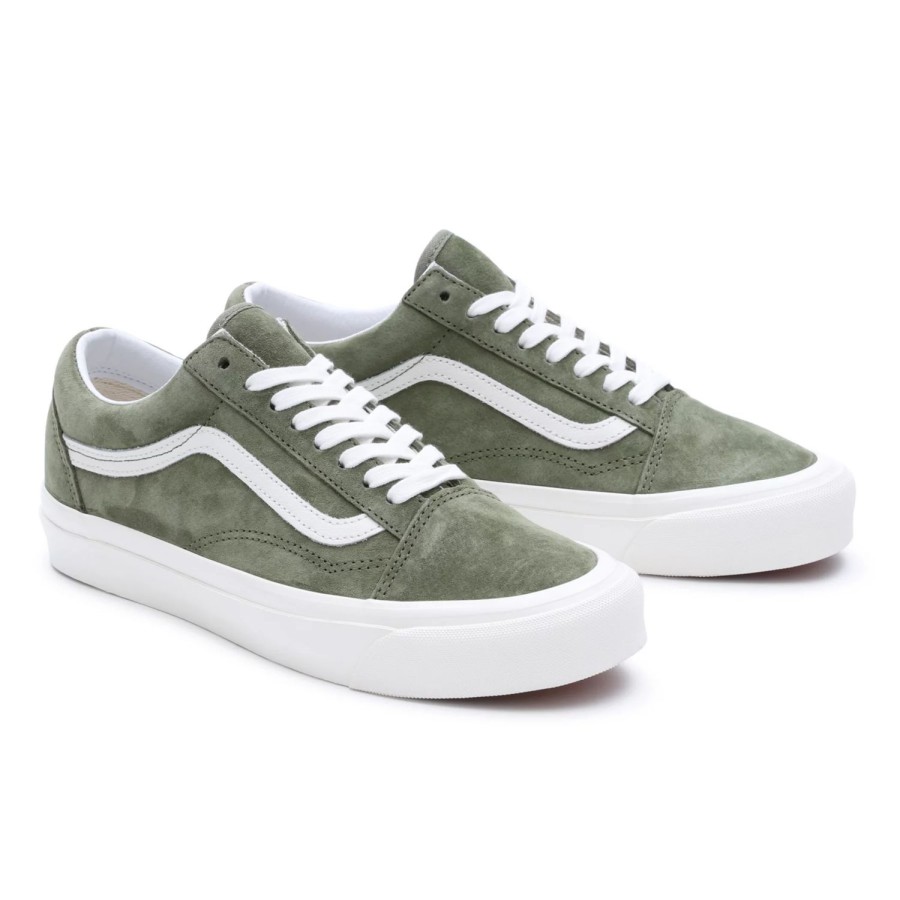 Herren VANS Low-Top-Schuhe | Pig Suede Old Skool 36 Dx Schuhe Grun