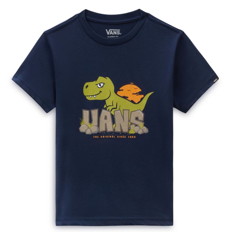 Kinder VANS Kleinkind-Bekleidung (2-8 Jahre) | Kleinkinder Dinostone T-Shirt (2-8 Jahre) Blau