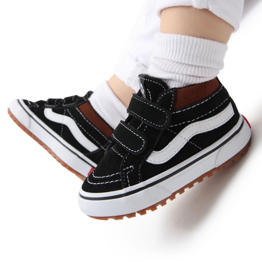 Kinder VANS Mte Schuhe | Kleinkinder Sk8-Mid Reissue Mte-1 Schuhe Mit Klettverschluss (1-4 Jahre) Schwarz