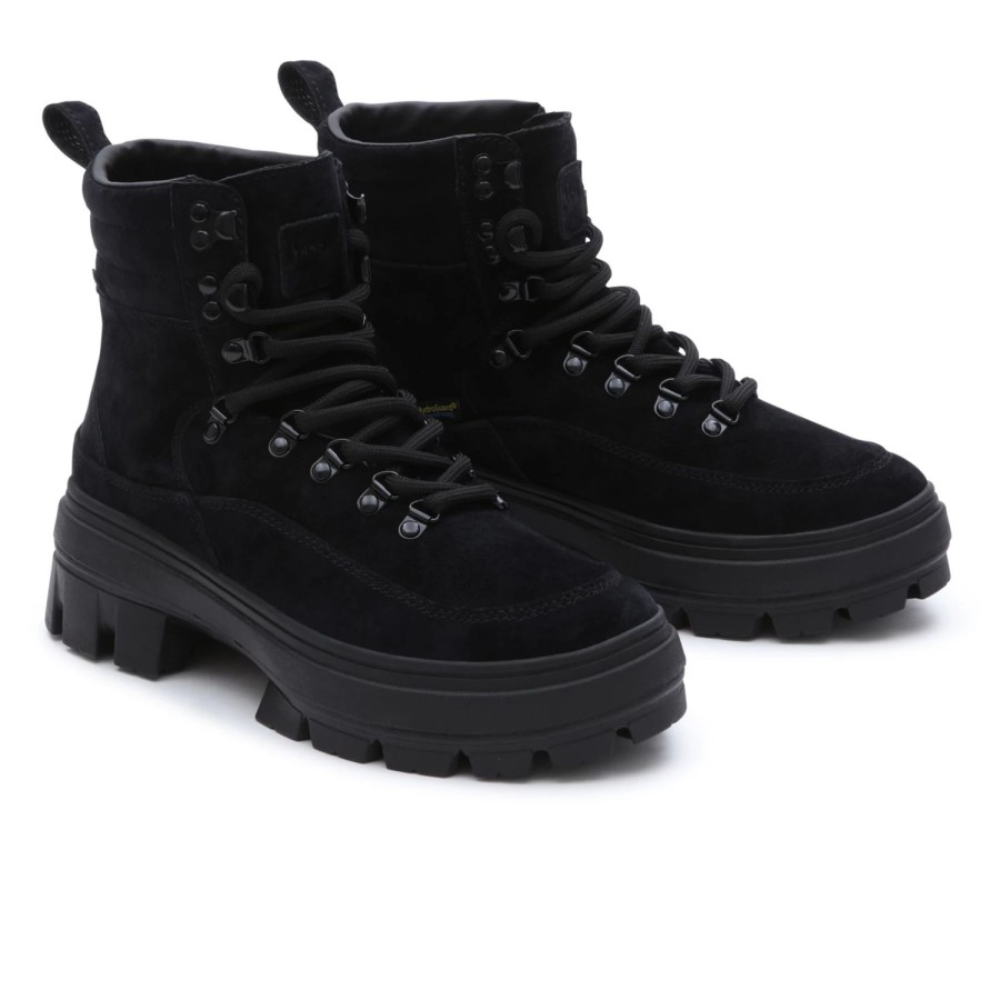 Damen VANS Plateauschuhe | Colfax Elevate Mte-2 Lederschuhe Schwarz