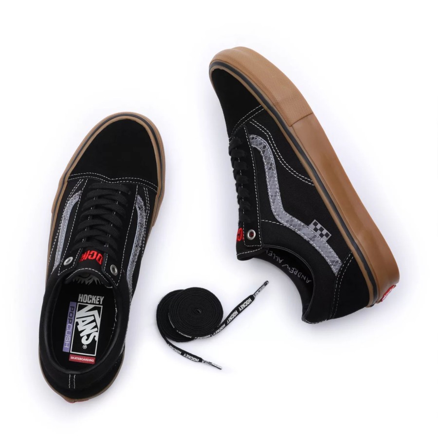 Herren VANS Skateschuhe | Vans X Hockey Skate Old Skool Schuhe Schwarz