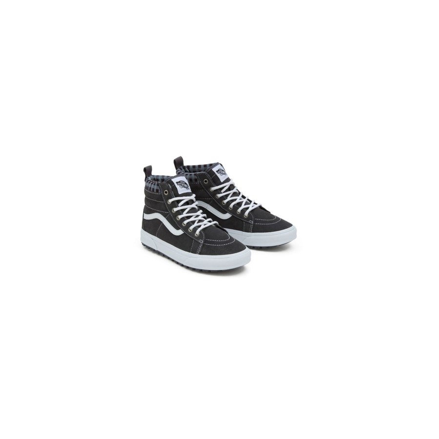 Kinder VANS Classics | Kinder Plaid Sk8-Hi Mte-1 Schuhe (8-14 Jahre) Grau, Weis