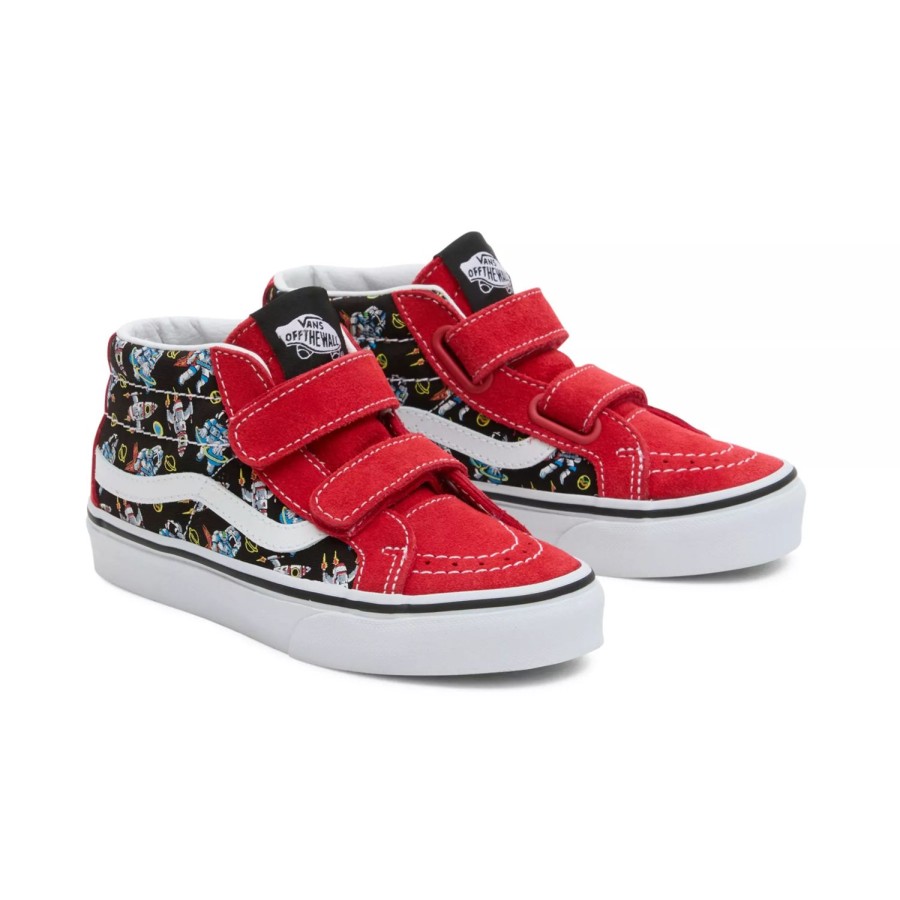 Kinder VANS Easy On, Easy Off | Kinder Sk8-Mid Reissue Schuhe Mit Klettverschluss (4-8 Jahre) Schwarz