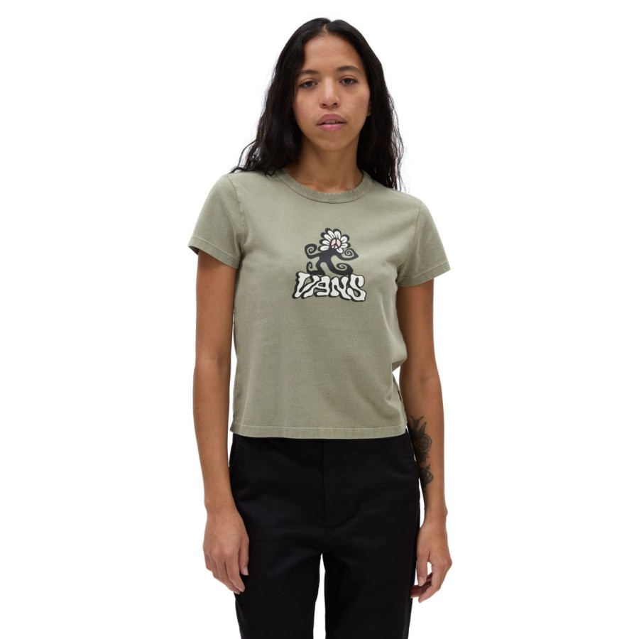 Damen VANS T-Shirts & Oberteile | Psych Skate Classic Mini T-Shirt Grun