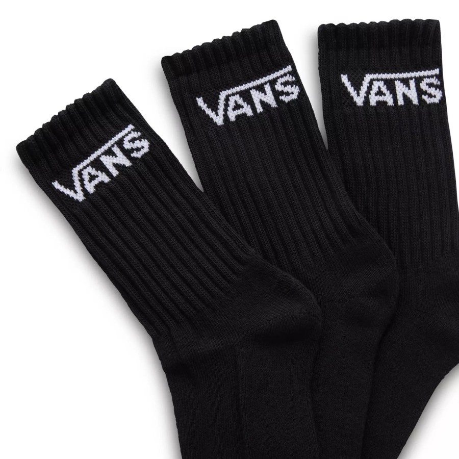 Kinder VANS Socken | Kinder Classic Crew Socken (3 Paar) Schwarz