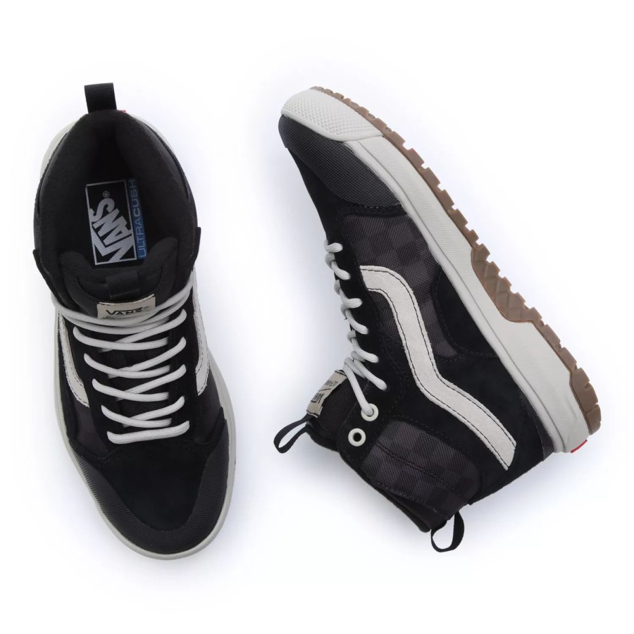 Herren VANS Ultrarange Schuhe | Tonal Checkerboard Ultrarange Exo Hi Mte-1 Schuhe Schwarz