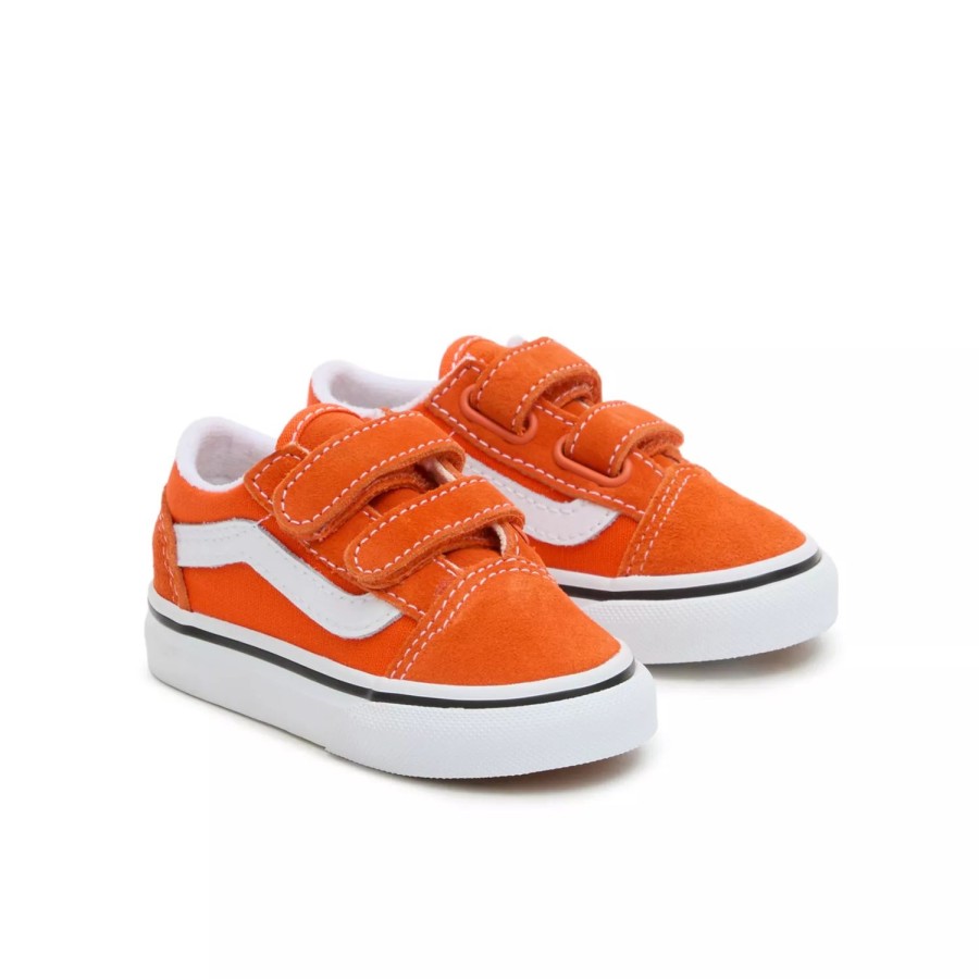 Kinder VANS Classics | Kleinkinder Old Skool Schuhe Mit Klettverschluss (1-4 Jahre) Orange