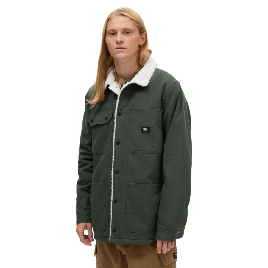 Herren VANS Jacken & Wendeparka | Drill Chore Mantel Sherpa Jacke Grun