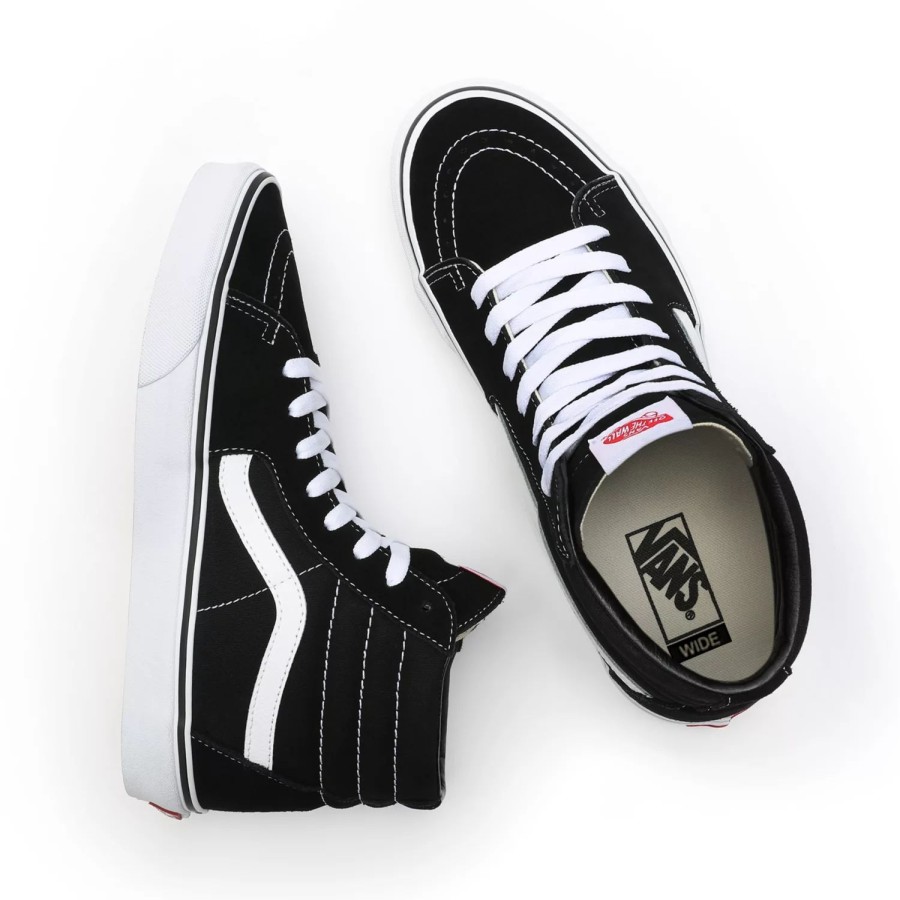 Herren VANS Weite Schuhe | Sk8-Hi In Weiter Passform Schwarz