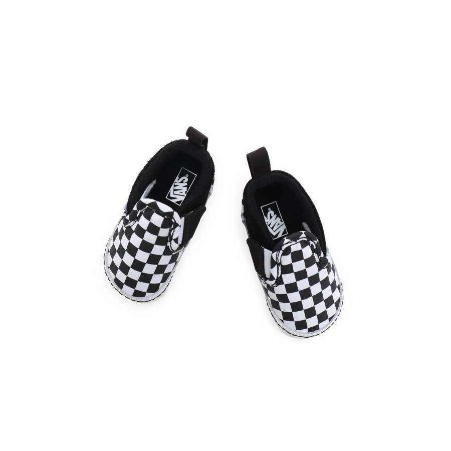 Kinder VANS Babyschuhe (0-1 Jahre) | Baby Slip-On Crib Schuhe Mit Klettverschluss (0-1 Jahr) Schwarz